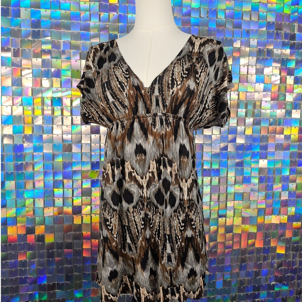 rue21 Abstract Ikat Print Empire Waist Tunic‎ Womens XL